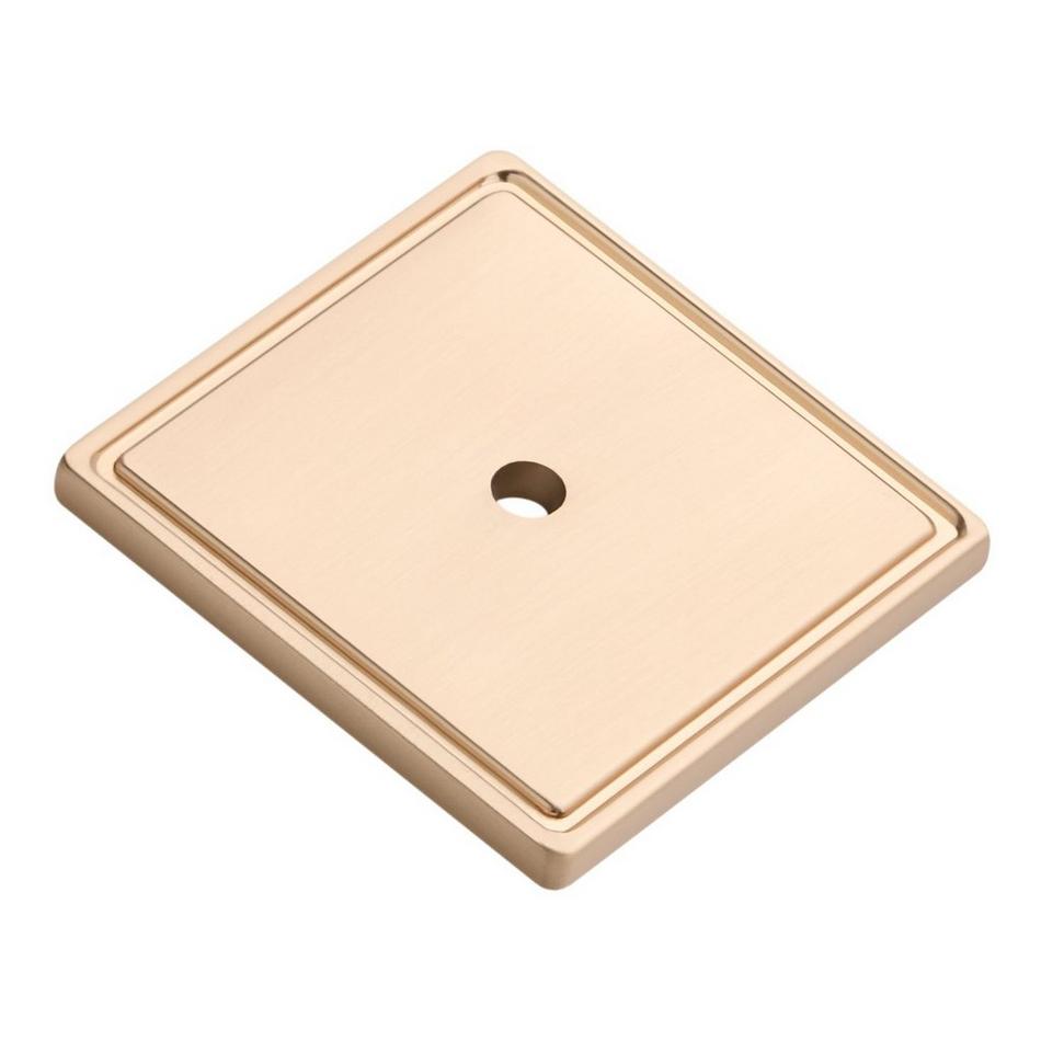 Contemporary Square Cabinet Knob Backplate - Champagne Bronze, , large image number 0