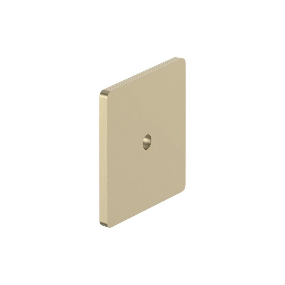 Contemporary Square Cabinet Knob Backplate - Golden Champagne, , large image number 2
