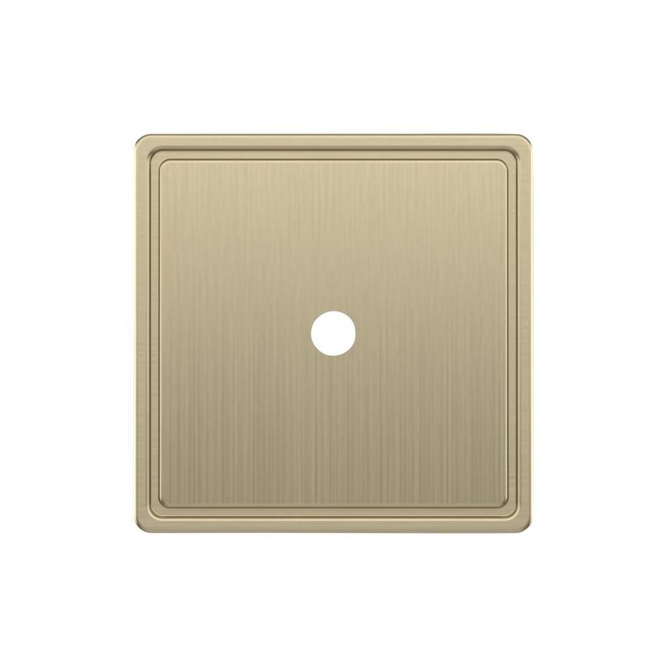 Contemporary Square Cabinet Knob Backplate - Golden Champagne, , large image number 1