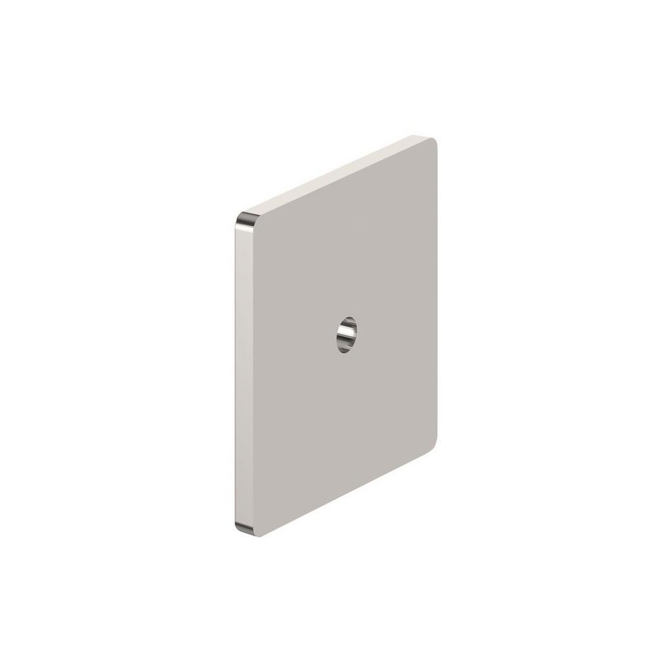 Contemporary Square Cabinet Knob Backplate - Polished Nickel, , large image number 2