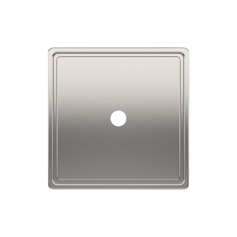 Contemporary Square Cabinet Knob Backplate - Polished Nickel, , large image number 1