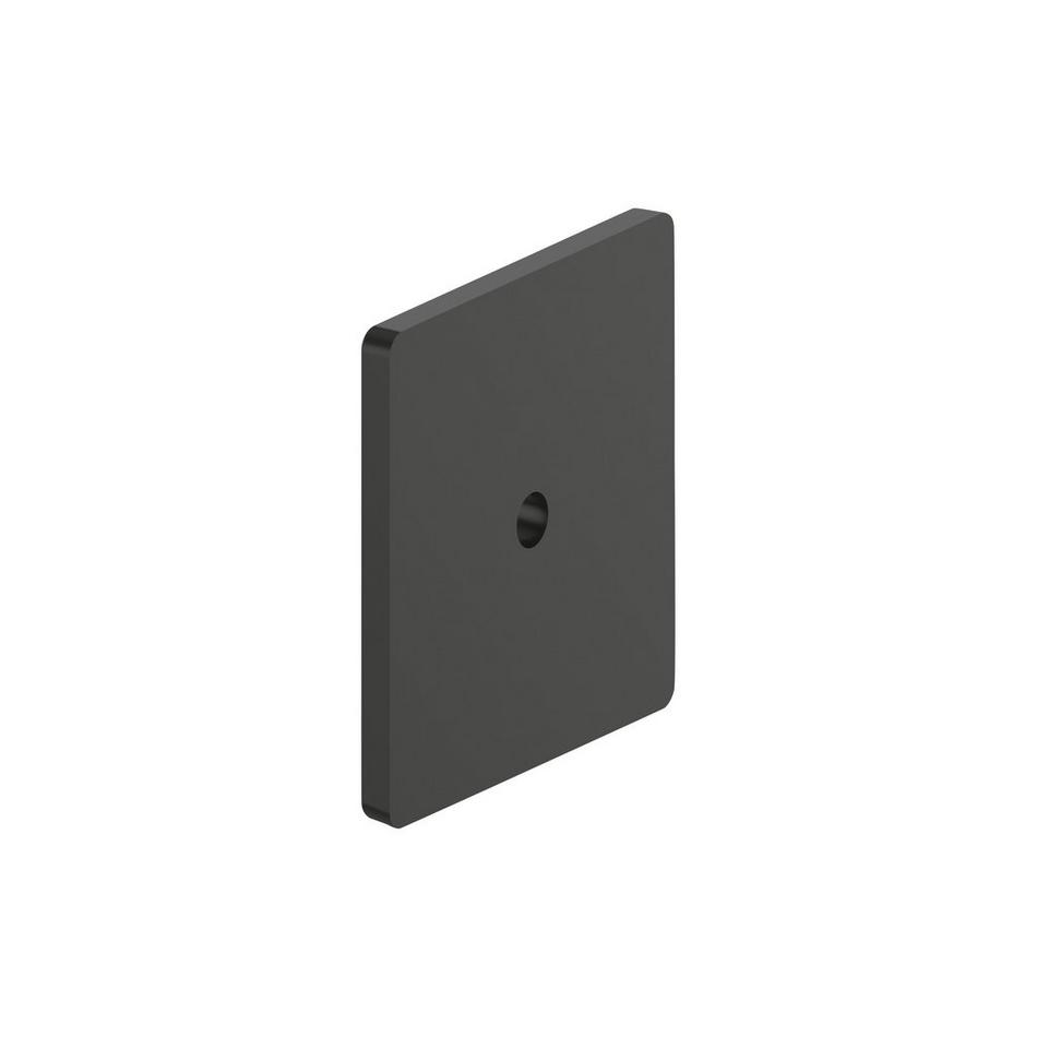 Contemporary Square Cabinet Knob Backplate - Matte Black, , large image number 2