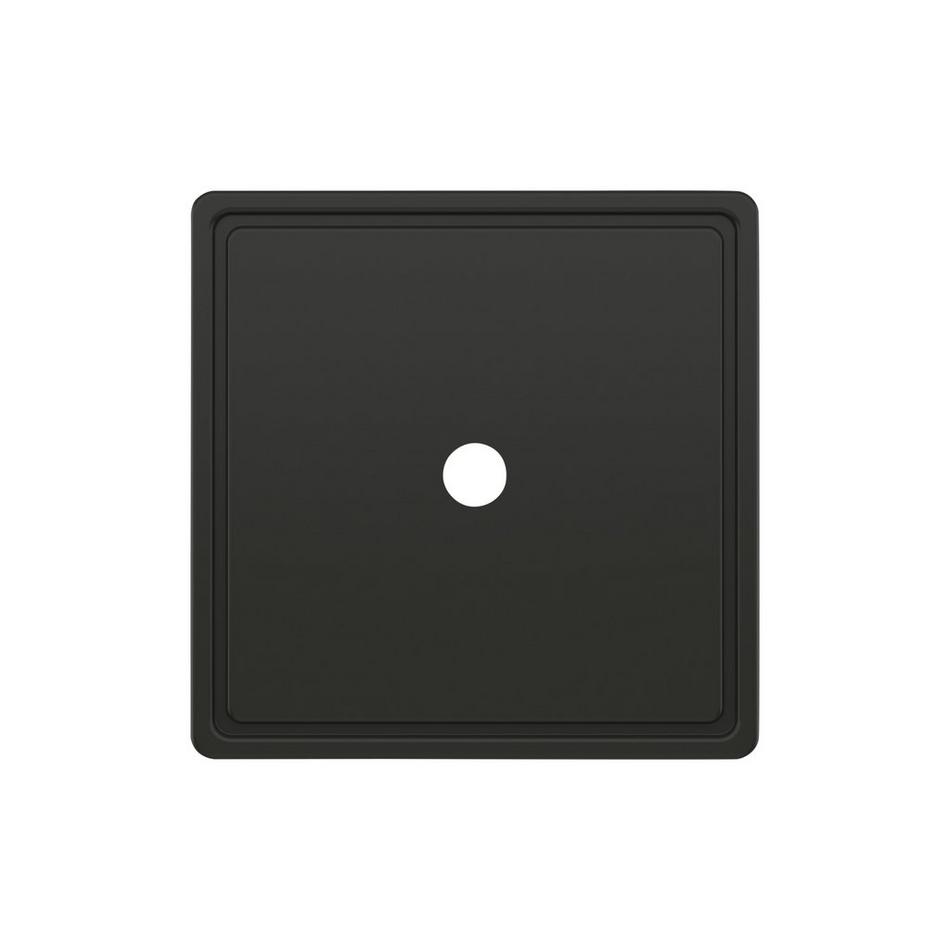 Contemporary Square Cabinet Knob Backplate - Matte Black, , large image number 1