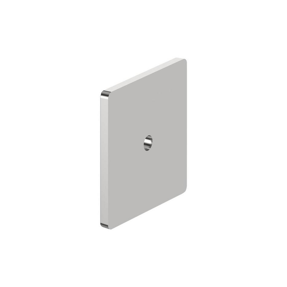 Contemporary Square Cabinet Knob Backplate - Polished Chrome, , large image number 2