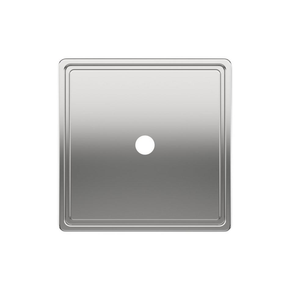 Contemporary Square Cabinet Knob Backplate - Polished Chrome, , large image number 1