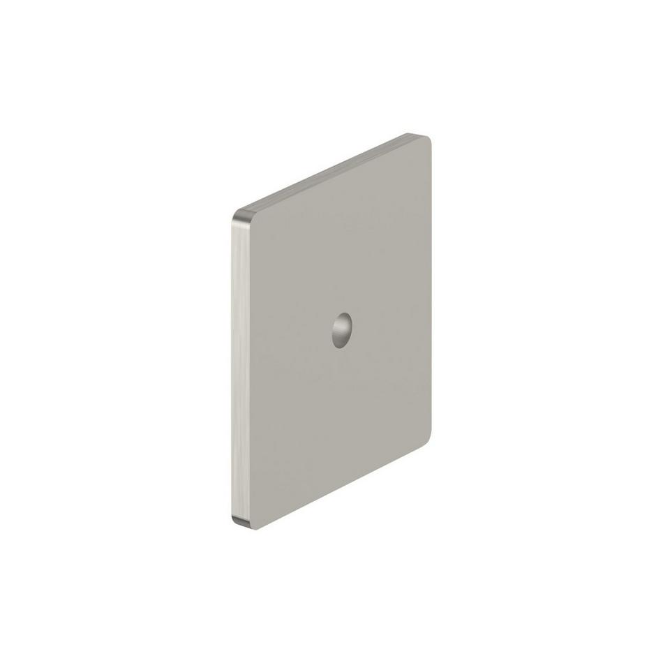 Contemporary Square Cabinet Knob Backplate - Satin Nickel, , large image number 2