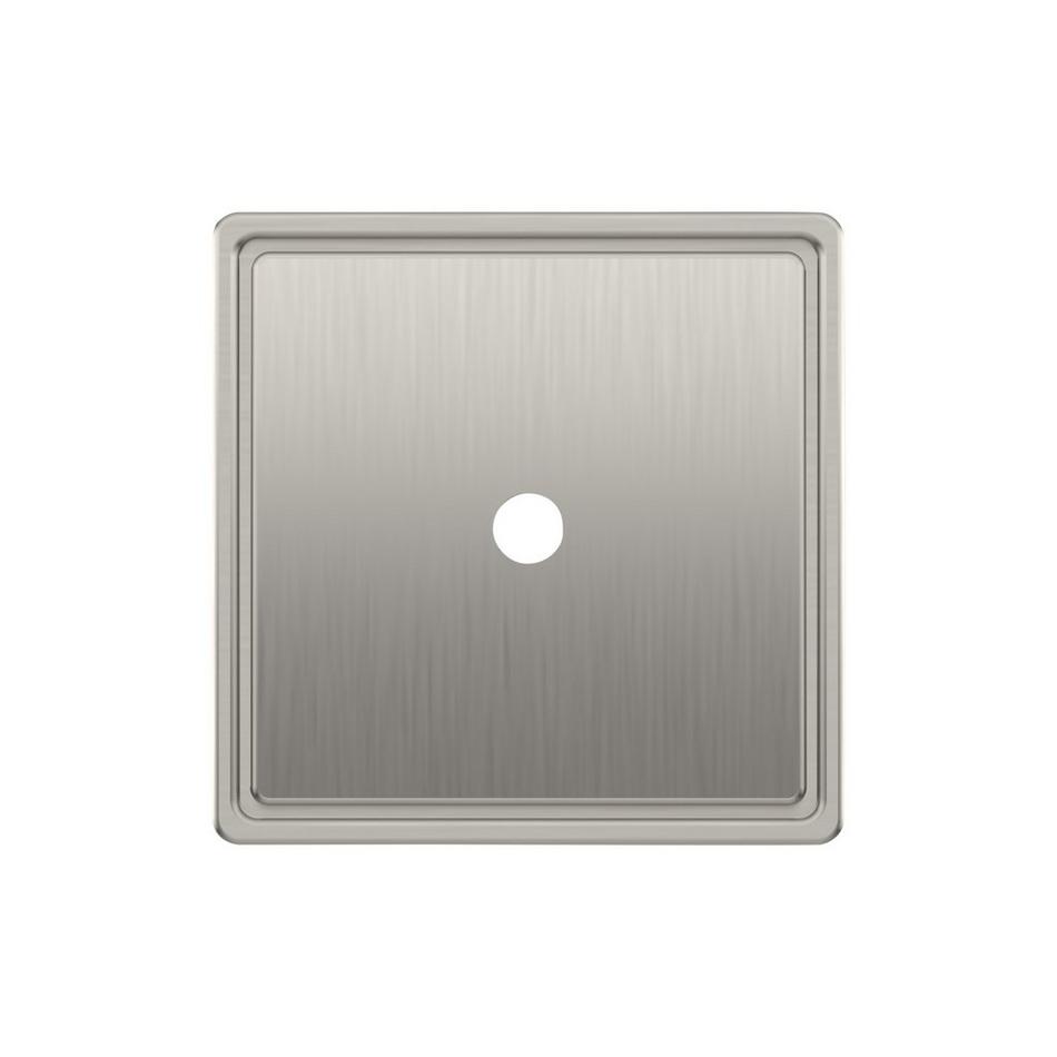 Contemporary Square Cabinet Knob Backplate - Satin Nickel, , large image number 1