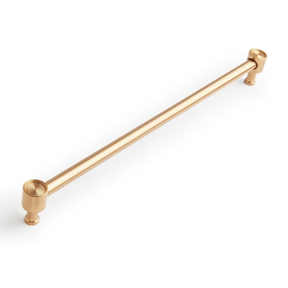 12-5/8" Orwell Radial Textured Oversized Cabinet Pull - Brushed Gold, , large image number 0