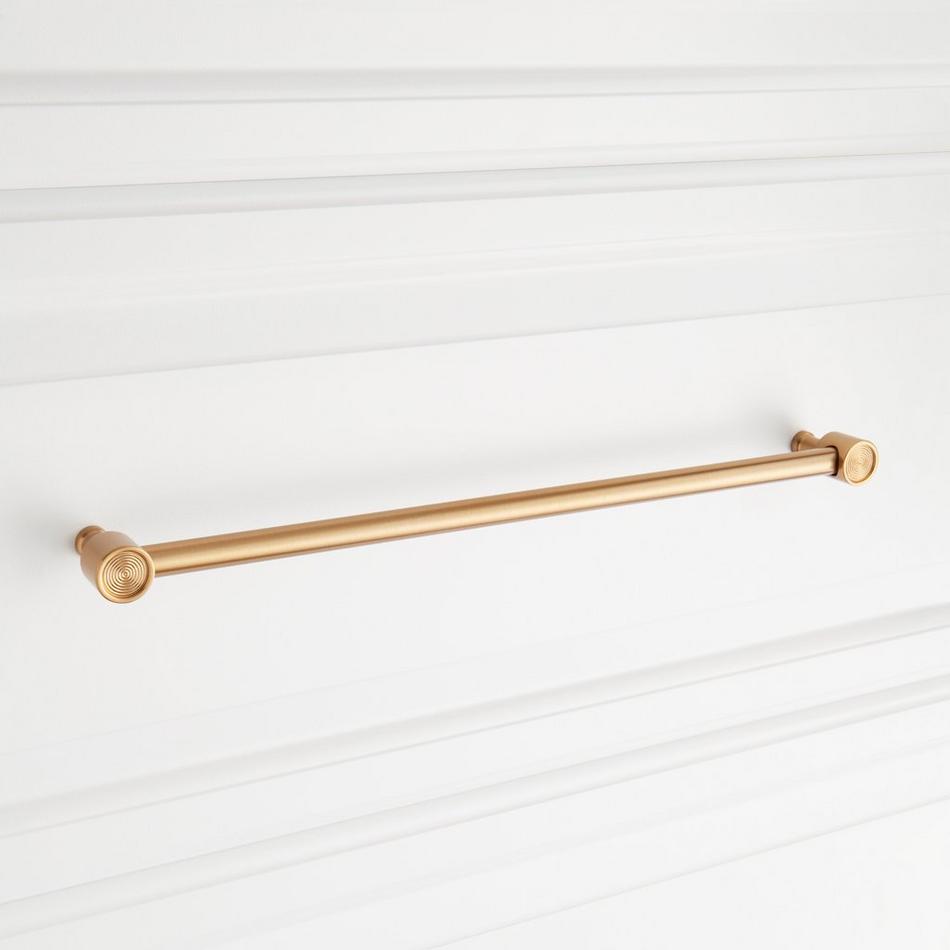 12-5/8" Orwell Radial Textured Oversized Cabinet Pull - Brushed Gold, , large image number 3