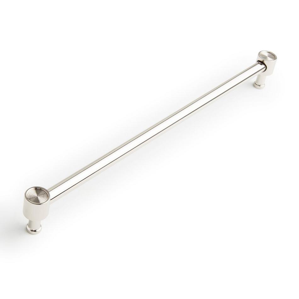 12-5/8" Orwell Radial Textured Oversized Cabinet Pull - Polished Nickel, , large image number 0