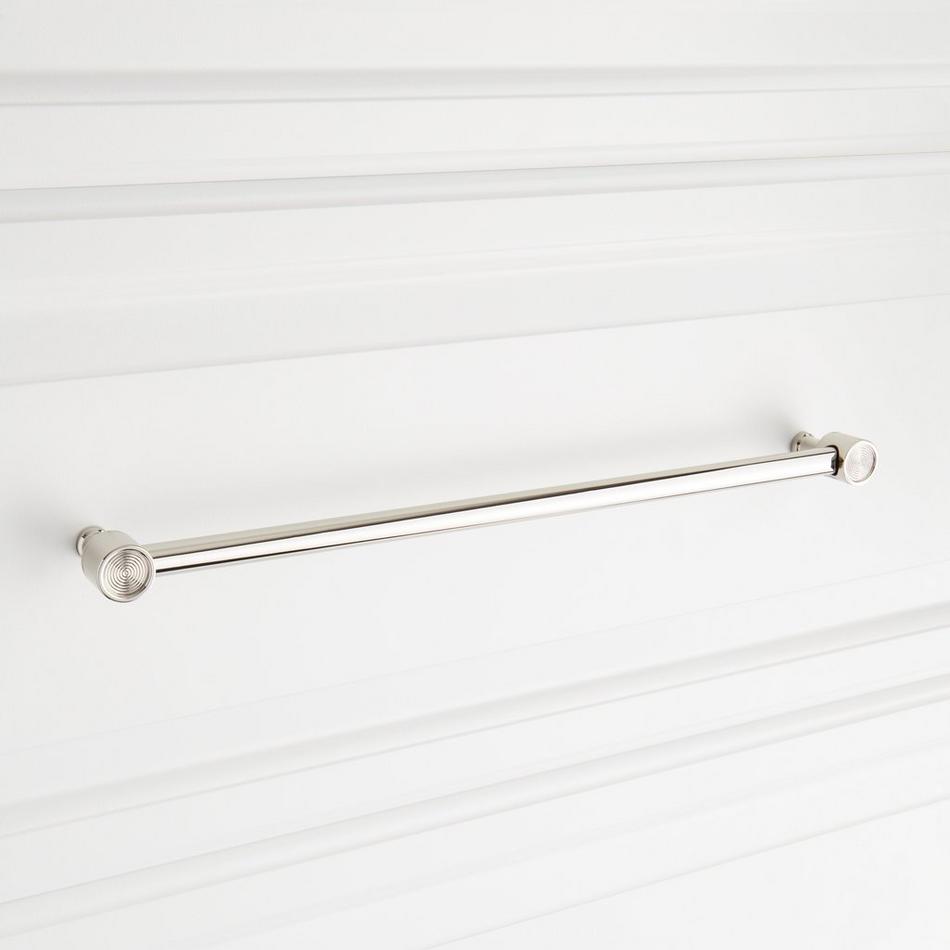 12-5/8" Orwell Radial Textured Oversized Cabinet Pull - Polished Nickel, , large image number 3