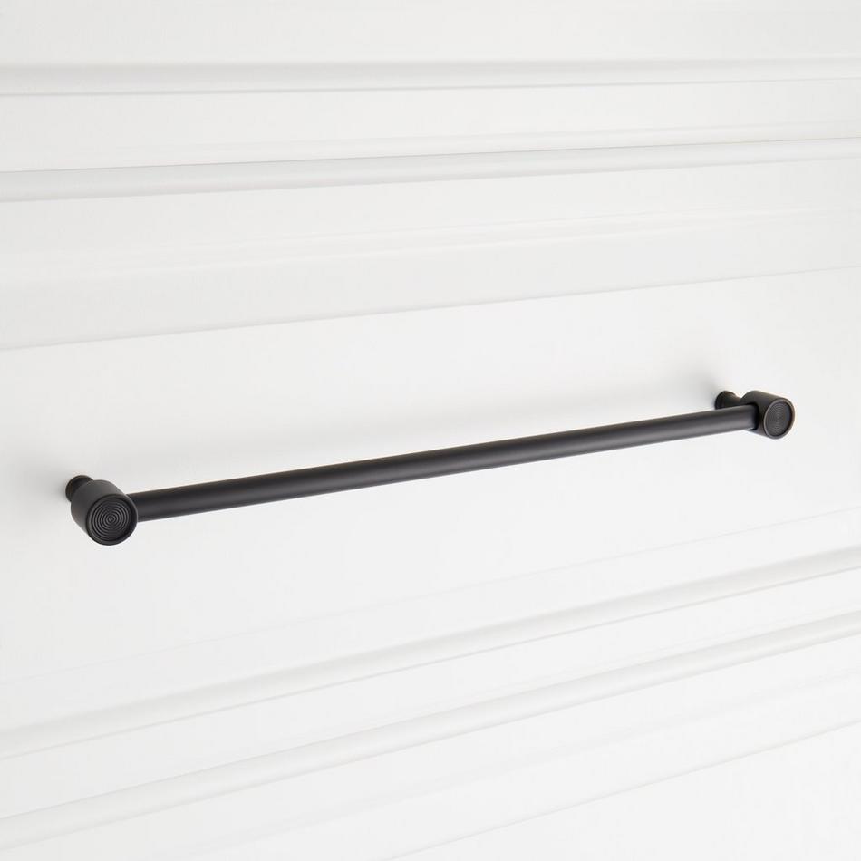 Orwell Radial Textured Oversized Cabinet Pull - Matte Black