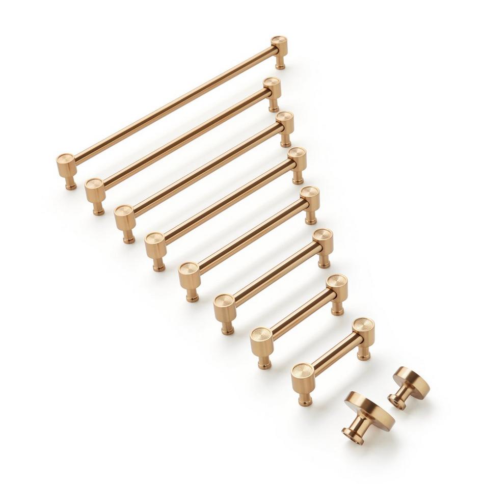 8-13/16" Orwell Radial Textured Oversized Cabinet Pull - Champagne Bronze, , large image number 1