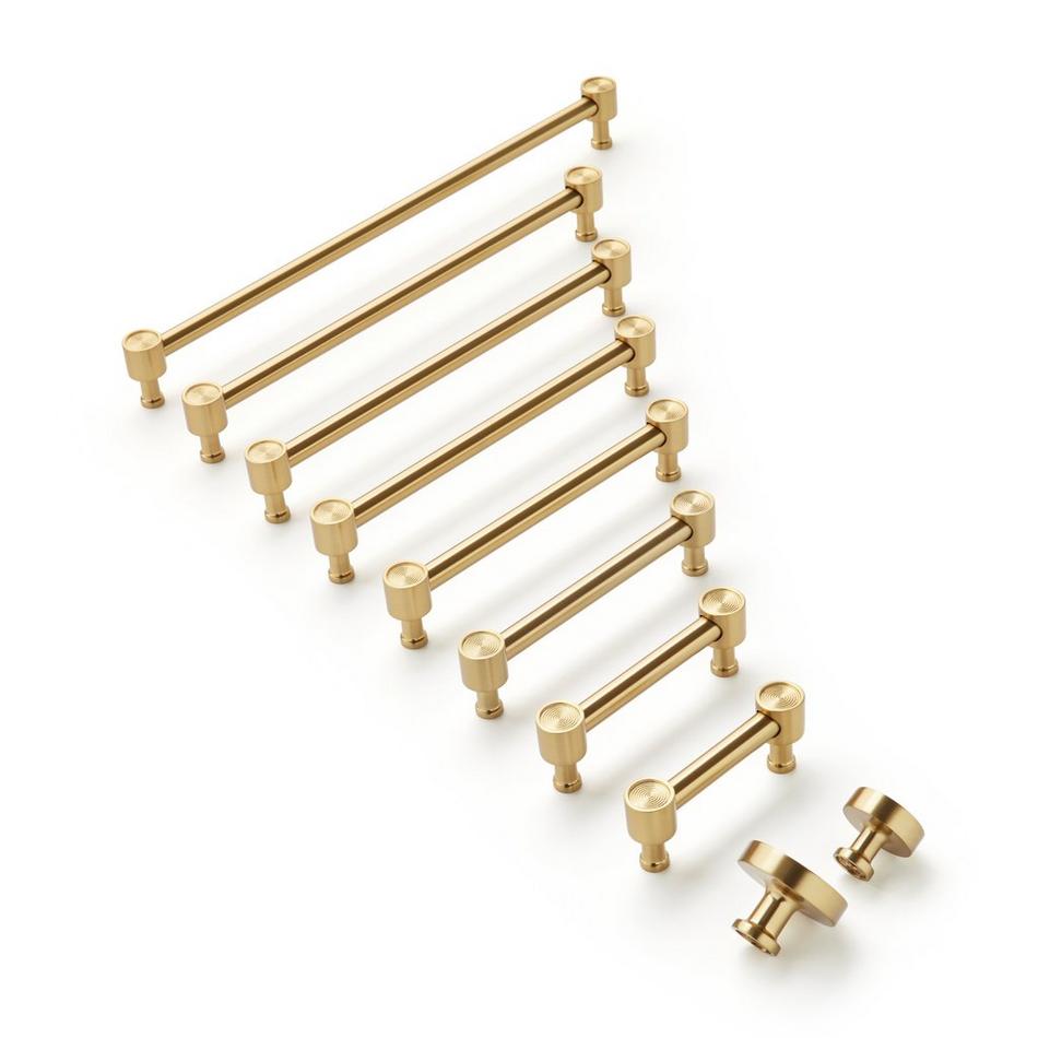 8-13/16" Orwell Radial Textured Oversized Cabinet Pull - Golden Champagne, , large image number 1