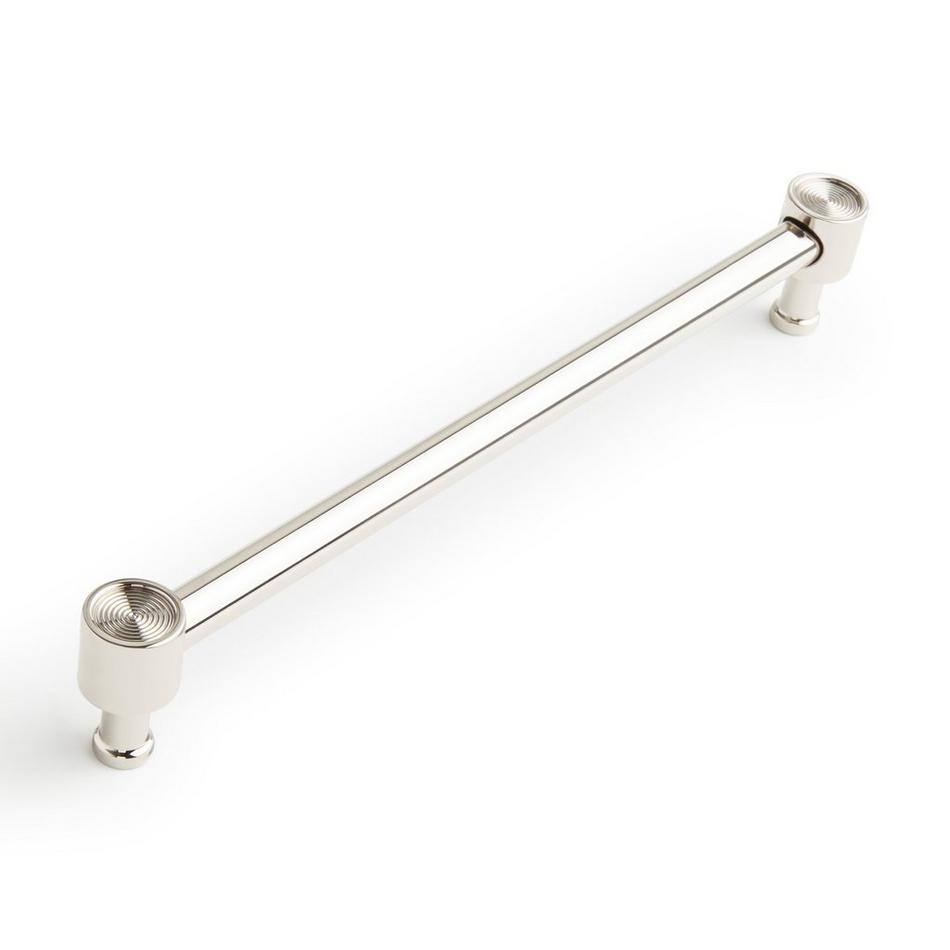 8-13/16" Orwell Radial Textured Oversized Cabinet Pull - Polished Nickel, , large image number 0
