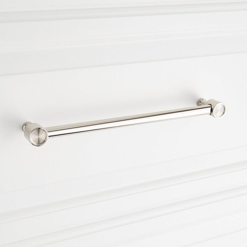 8-13/16" Orwell Radial Textured Oversized Cabinet Pull - Polished Nickel, , large image number 3