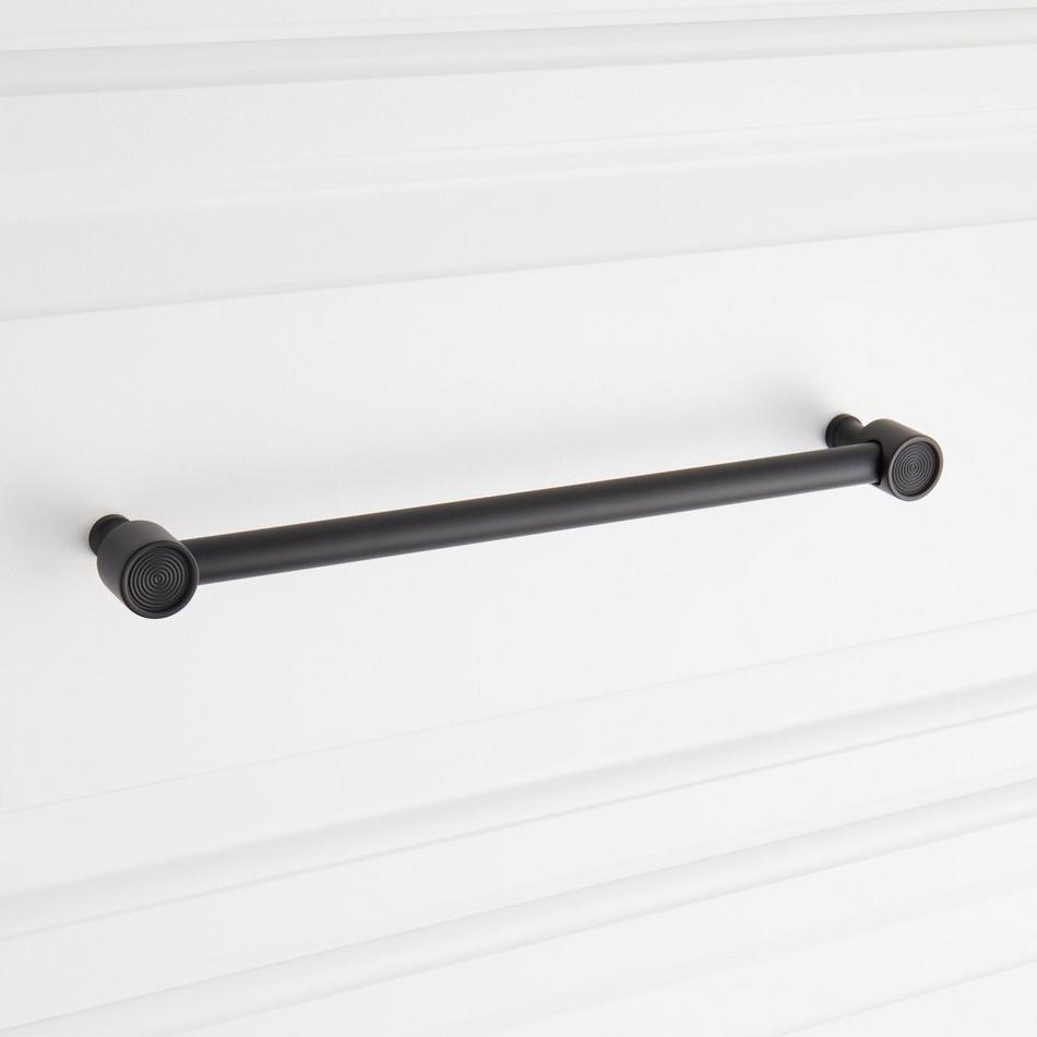8-13/16" Orwell Radial Textured Oversized Cabinet Pull - Matte Black, , large image number 3