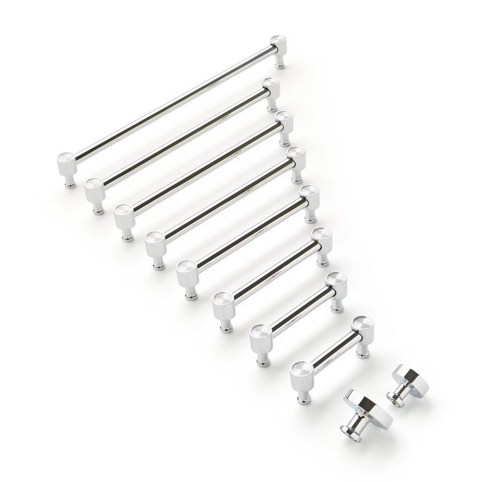 8-13/16" Orwell Radial Textured Oversized Cabinet Pull - Polished Chrome, , large image number 1