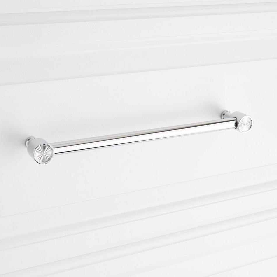 8-13/16" Orwell Radial Textured Oversized Cabinet Pull - Polished Chrome, , large image number 3