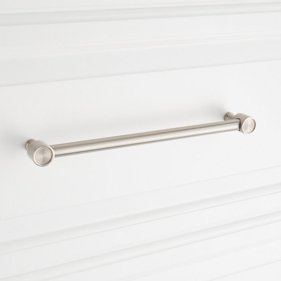 8-13/16" Orwell Radial Textured Oversized Cabinet Pull - Satin Nickel, , large image number 3