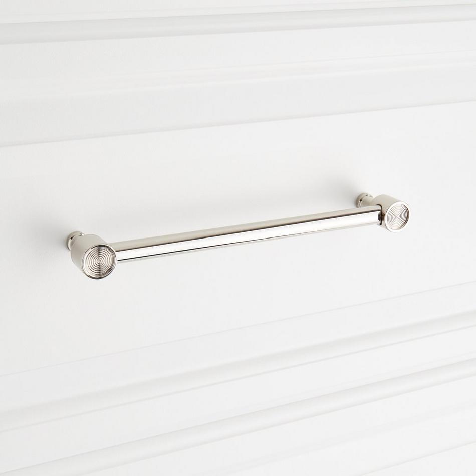 7-9/16" Orwell Radial Textured Cabinet Pull - Polished Nickel, , large image number 3