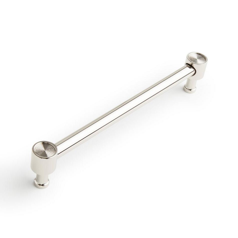 6-5/16" Orwell Radial Textured Cabinet Pull - Polished Nickel, , large image number 0
