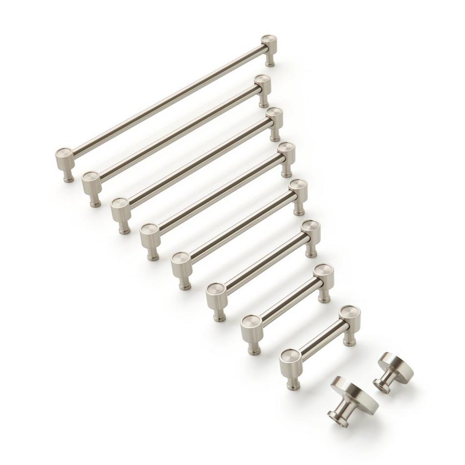 3-3/4" Orwell Radial Textured Cabinet Pull - Satin Nickel, , large image number 1