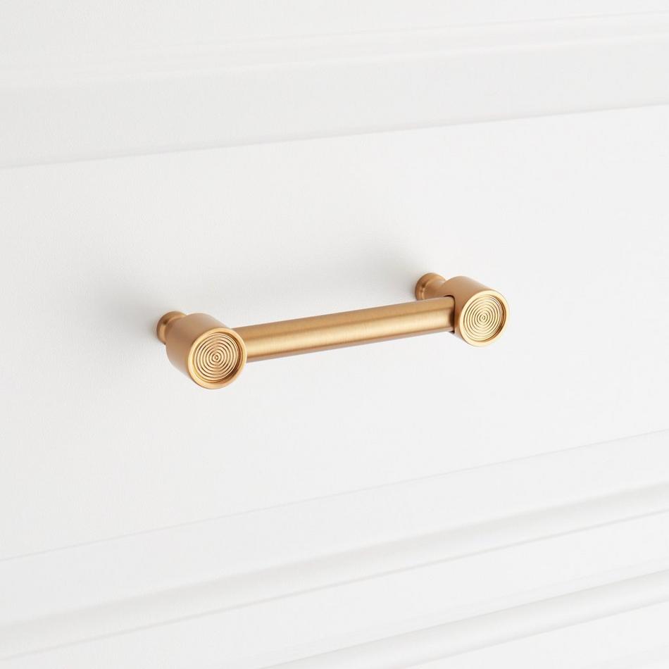 3" Orwell Radial Textured Cabinet Pull - Brushed Gold, , large image number 3