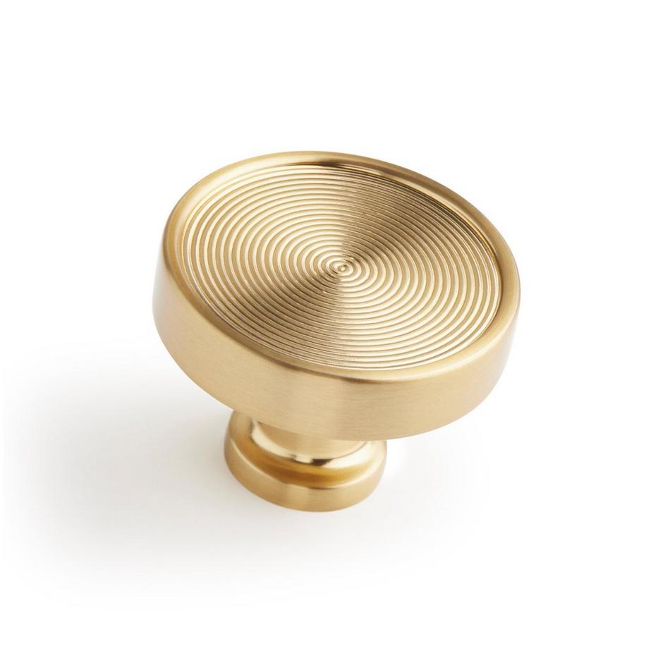 1-3/4" Orwell Radial Textured Round Cabinet Knob - Golden Champagne, , large image number 0