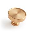 1-3/4" Orwell Radial Textured Round Cabinet Knob - Brushed Gold, , large image number 0