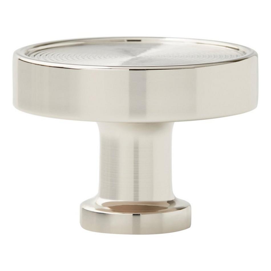 1-1/4" Orwell Radial Textured Round Cabinet Knob - Polished Nickel, , large image number 2