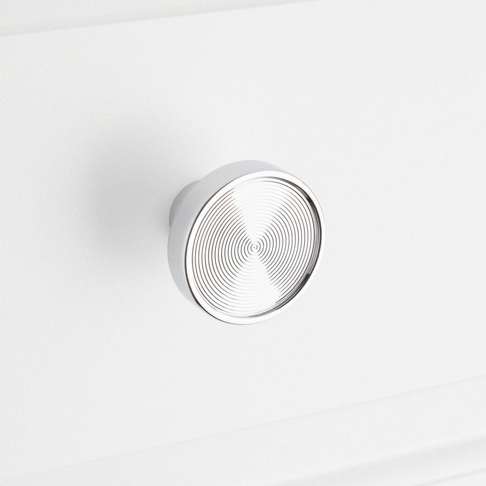 1-1/4" Orwell Radial Textured Round Cabinet Knob - Polished Chrome, , large image number 3