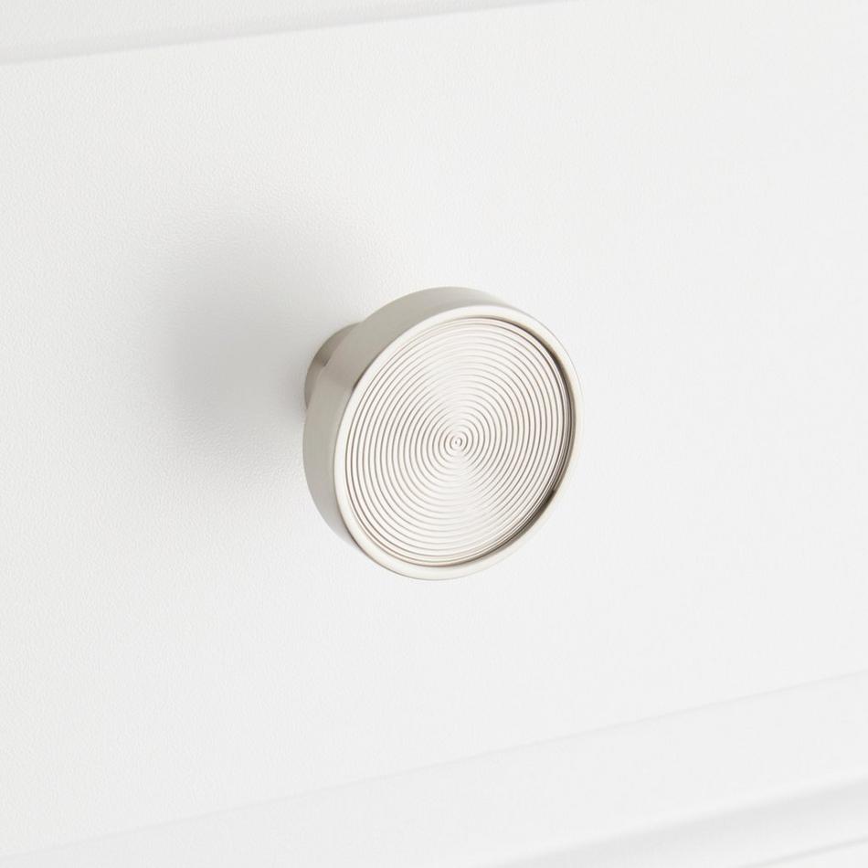 1-1/4" Orwell Radial Textured Round Cabinet Knob - Satin Nickel, , large image number 3