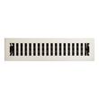 Modern Steel Floor/Wall Register - Brushed Nickel - 2-1/4" x 12" (3-9/16" x 13-3/8" Overall), , large image number 0