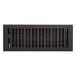 Modern Steel Floor/Wall Register - Matte Black - 4" x 10" (5-1/4" x 11-5/16" Overall), , large image number 0
