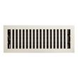 Modern Steel Floor/Wall Register - Brushed Nickel - 4" x 14" (5-1/4" x 15-3/16" Overall), , large image number 0
