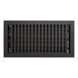 Modern Steel Oversized Floor Register - Matte Black - 6" x 10" (7" x 11-1/4" Overall), , large image number 0