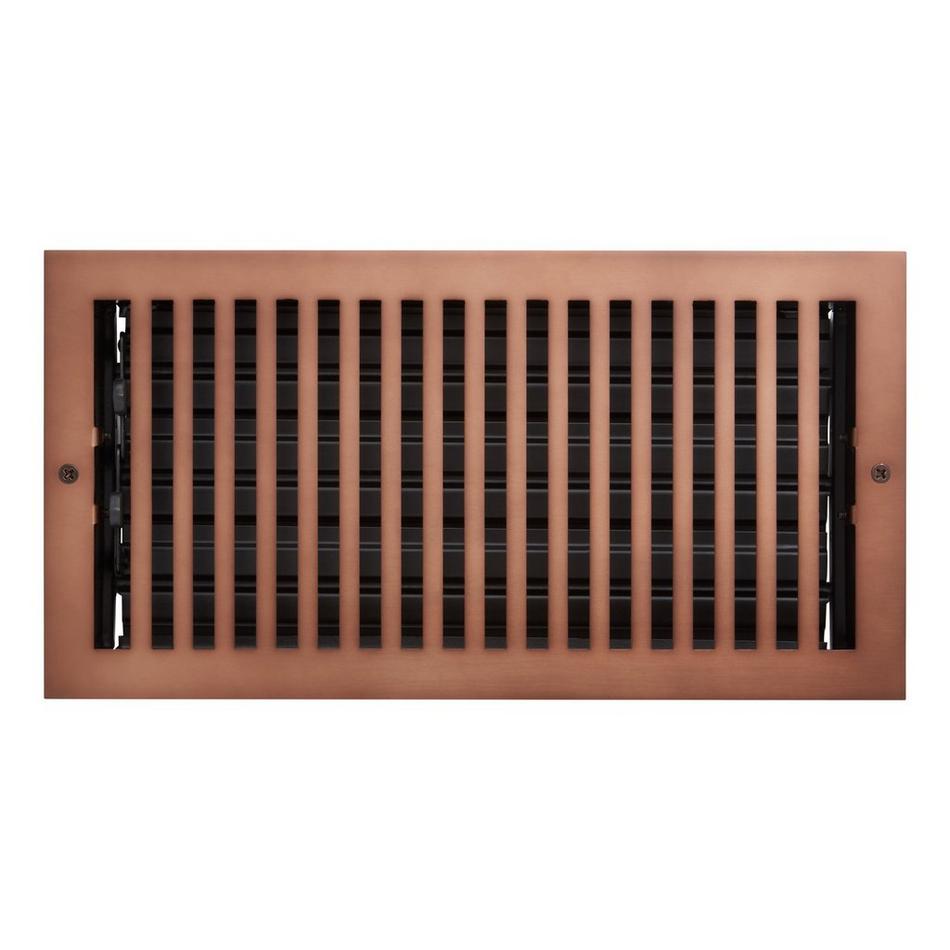 Modern Steel Oversized Wall Register - Oil Rubbed Bronze - 6" x 10" (7" x 11-1/4" Overall), , large image number 0