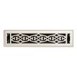 Old Victorian Steel Floor/Wall Register - Brushed Nickel - 2-1/4" x 14" (3-9/16" x 15-5/16" Overall), , large image number 0