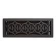 Old Victorian Steel Floor/Wall Register - Matte Black - 4" x 10" (5-1/4" x 11-5/16" Overall), , large image number 0