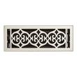 Old Victorian Steel Floor/Wall Register - Brushed Nickel - 4" x 10" (5-1/4" x 11-5/16" Overall), , large image number 0