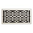 Old Victorian Steel Oversized Wall Register - Brushed Nickel - 6" x 10" (7" x 11-1/4" Overall), , large image number 0
