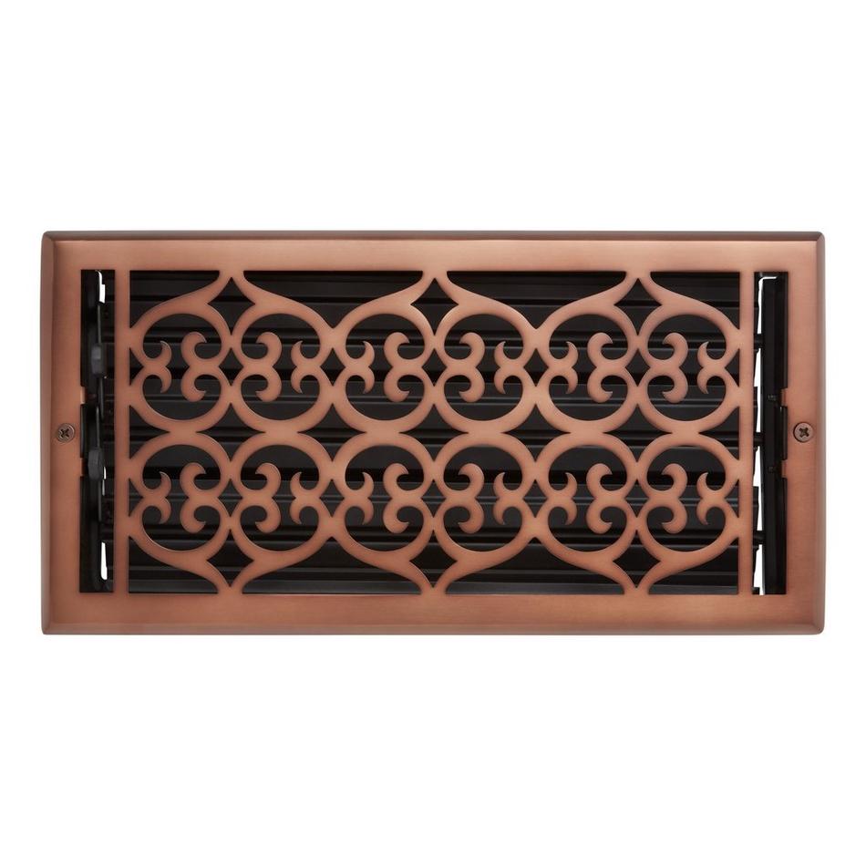 Old Victorian Steel Oversized Wall Register - Oil Rubbed Bronze - 6" x 14" (7" x 15-1/4" Overall), , large image number 0