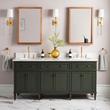 72" Elmdale Vanity with Undermount Sinks - Dark Olive Green, , large image number 0
