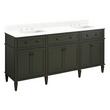 72" Elmdale Vanity with Rectangle Undermount Sinks - Dark Olive Green - Feathered White - Widespread, , large image number 0