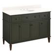 48" Elmdale Vanity with Undermount Sink - Dark Olive Green - Arctic White Quartz - Widespread, , large image number 0