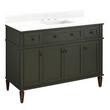48" Elmdale Vanity with Rectangle Undermount Sink - Dark Olive Green - Feathered White - Widespread, , large image number 0