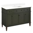 48" Elmdale Vanity with Rectangle Undermount Sink - Dark Olive Green - Feathered White - Single Hole, , large image number 0