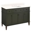 48" Elmdale Vanity with Rectangular Undermount Sink - Dark Olive Green - Arctic White - Widespread, , large image number 0