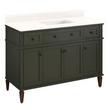 48" Elmdale Vanity with Rectangle Undermount Sink - Dark Olive Green - Arctic White - No Faucet Hole, , large image number 1